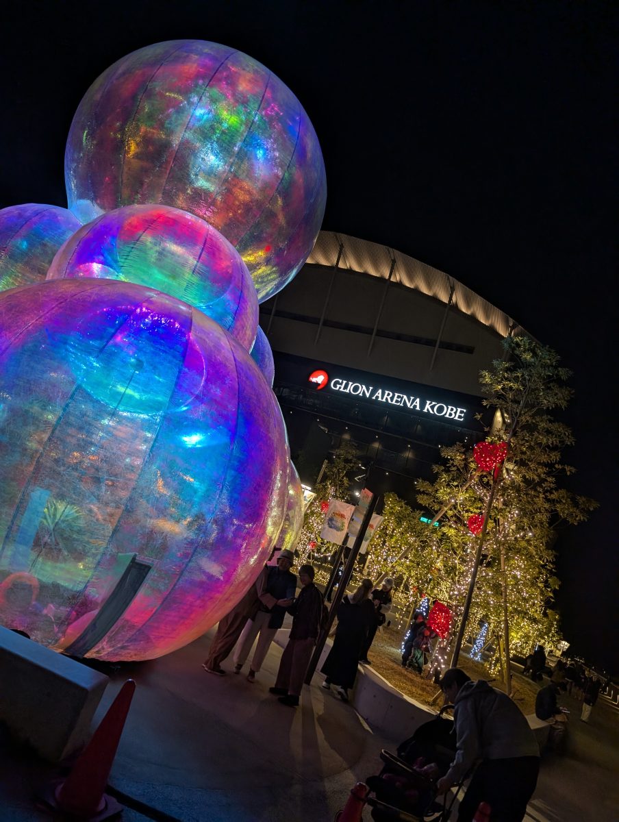 神戸・GLION ARENA KOBEの幻想的な夜景ライトアップ！