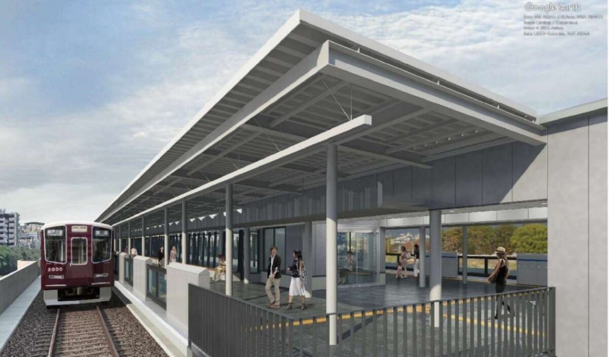 西宮・尼崎の境に誕生！阪急神戸線「武庫川新駅」の完成イメージが公開、2031年度末の開業へ